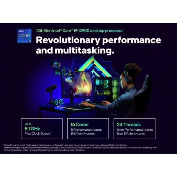 Intel Core i9-12900 16-Core (8P+8E) P-core Base Frequency: 2.4 GHz
E-core Base Frequency: 1.8 GHz