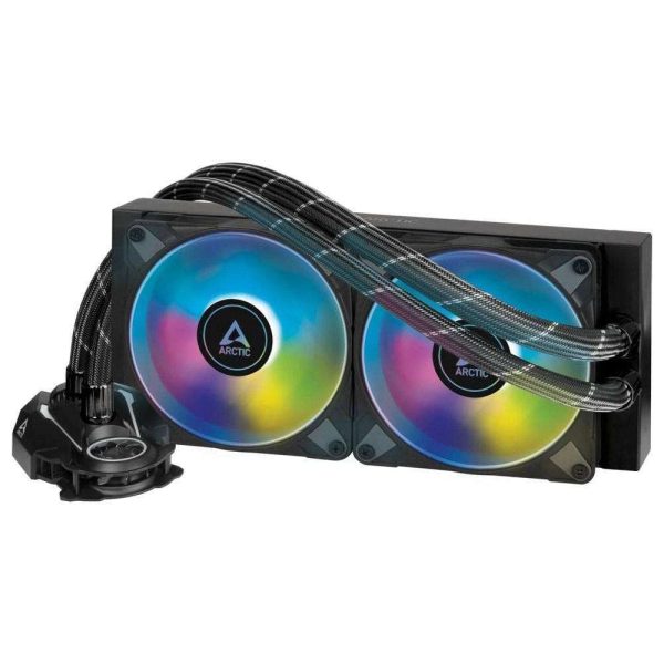 ARCTIC ACFRE00093A Liquid Freezer II 240 A-RGB - Multi-Compatible All-in-one CPU AIO Water Cooler with A-RGB, Compatible with Intel & AMD, efficient PWM-Controlled Pump, Fan Speed: 200-1800 RPM -Black