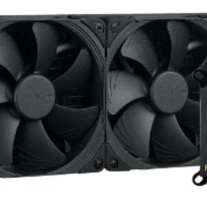 ProArt LC 420 all-in-one CPU liquid cooler with illuminated system status meter and three Noctua NF-A14 industrialPPC-2000 PWM 140mm radiator fans