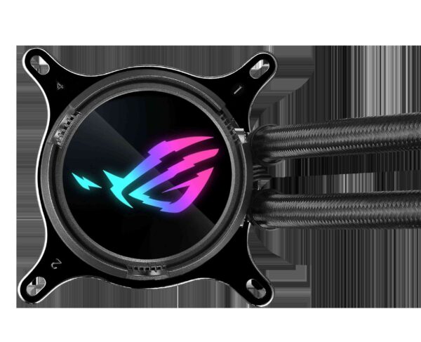 ASUS ROG Strix LC III 360 ARGB all-in-one CPU liquid cooler with 360° rotatable water block, Asetek’s new Gen7 v2 pump, premium ROG ARGB fans, and 10+ custom Aura lighting effects