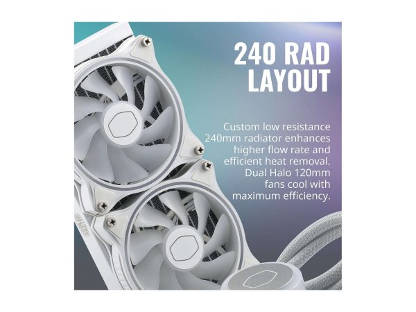 COOLER MASTER MasterLiquid ML240 Illusion White Edition Liquid Cooling System