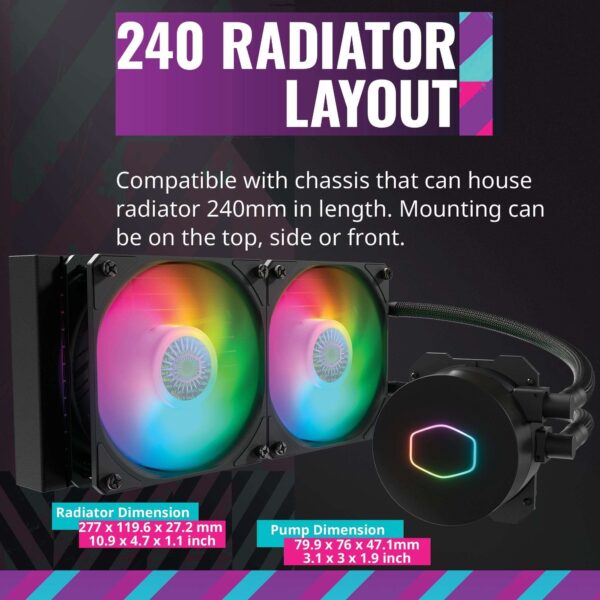 COOLER MASTER MasterLiquid ML240L ARGB V2 Liquid Cooling System