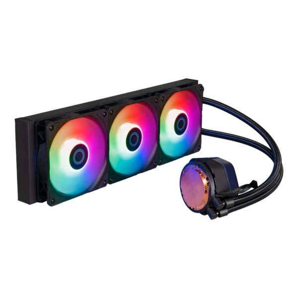 Cooler Master MasterLiquid 360 Atmos ARGB Close-Loop AIO Liquid Cooler, Customize Pump, Sickleflow Edge PWM Fans, 360mm Radiator, CryoFuze, AMD Ryzen AM5/AM4, Intel LGA1700/1200 (MLX-D36M-A25PZ-R1)