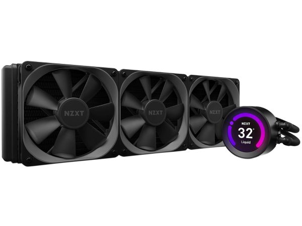 NZXT Kraken Z Series Z73 360mm - RL-KRZ73-01 - AIO RGB CPU Liquid Cooler - Customizable LCD Display - Improved Pump - Powered by CAM V4 - RGB Connector - Aer P 120mm Radiator Fans LGA 1700 Compatible