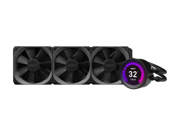 NZXT Kraken Z Series Z73 360mm - RL-KRZ73-01 - AIO RGB CPU Liquid Cooler - Customizable LCD Display - Improved Pump - Powered by CAM V4 - RGB Connector - Aer P 120mm Radiator Fans LGA 1700 Compatible