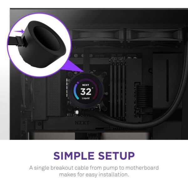 NZXT Kraken Elite 360mm - RL-KN36E-B1 – AIO CPU Liquid Cooler - Customizable LCD Display - 3 x F120P Static Pressure Fan Radiator Fans LGA 1700 / AM5 Compatible