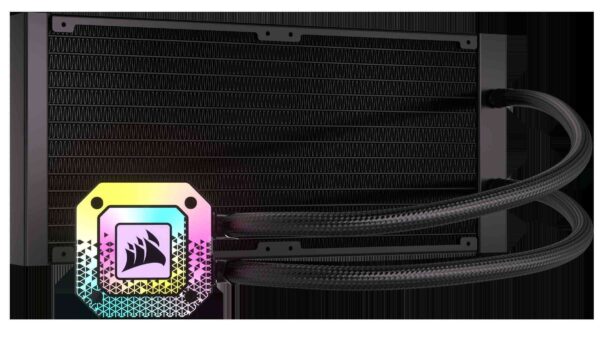 Corsair iCUE H115i Elite CAPELLIX XT Liquid CPU Cooler - Two AF140 RGB Elite Fans - 280mm Radiator - Intel® LGA 1700, 1200, 115X, 2066, AMD® AM5, AM4 - Included iCUE Commander CORE - Black