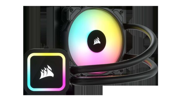 Corsair H60x RGB Elite Liquid CPU Cooler - 16 Dynamic RGB LEDs - SP120 RGB Elite Series PWM Fan with AirGuide Technology - Intel® LGA 1700, 1200, 115X, 2066, AMD® AM5/AM4 Sockets - Black, 120mm AIO