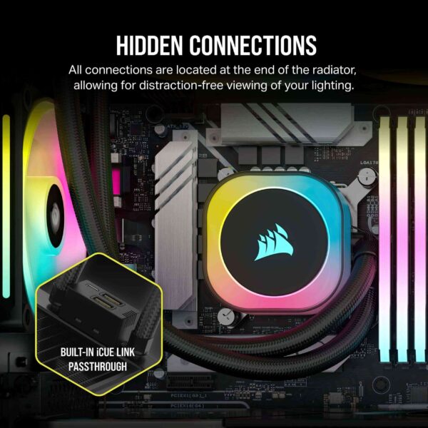 CORSAIR iCUE LINK H115i RGB Liquid CPU Cooler - QX140 RGB Fans - 280mm Radiator - Fits Intel LGA 1700, AMD AM5 - iCUE LINK System Hub Included