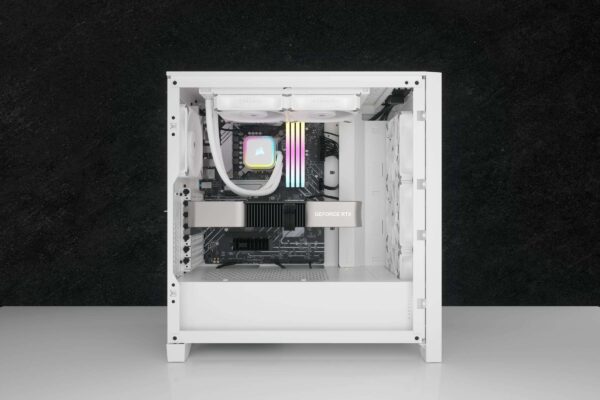 CORSAIR H100i RGB ELITE Liquid CPU Cooler - White - 16 Dynamic RGB LEDs - AF120 ELITE PWM Fans - Intel® LGA 1700, 1200, 2066, AMD®  AM5 & AM4 Sockets