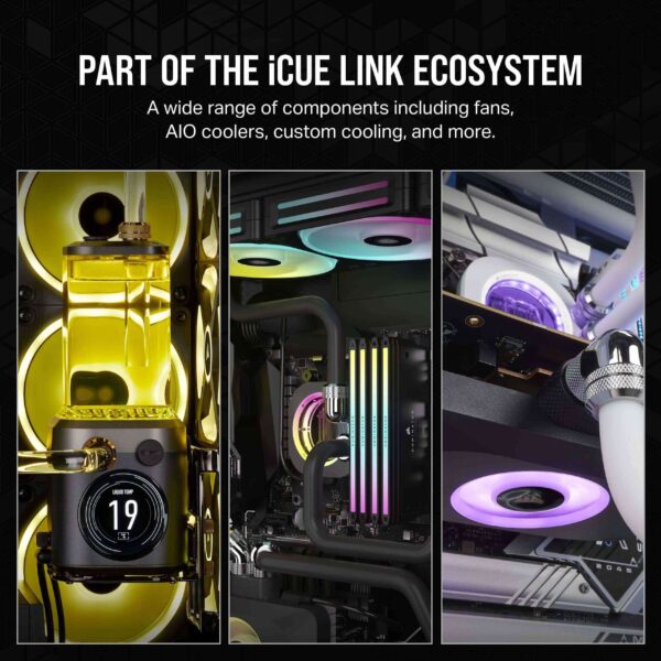 CORSAIR iCUE LINK XD5 RGB ELITE LCD Pump-Reservoir Unit - D5 PWM Pump - 480x480 IPS LCD Screen - Effortless iCUE Connectivity - 22 Addressable RGB LEDs - 440ml nylon reservoir - Metallic body