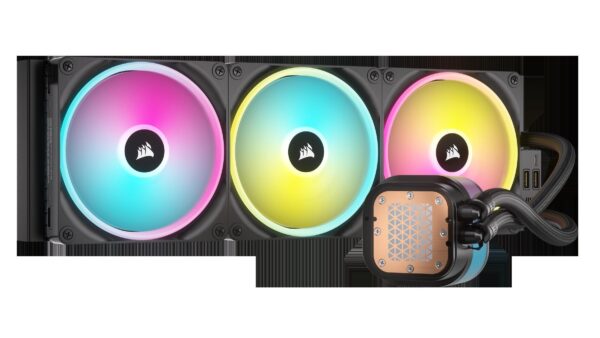 CORSAIR iCUE LINK H170i LCD Liquid CPU Cooler - QX140 RGB Fans - Large 420mm Radiator - Fits Intel LGA 1700, AMD® AM5 - iCUE LINK System Hub Included