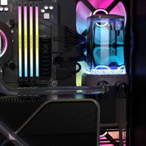 CORSAIR Hydro X Series iCUE LINK XH405i Custom Cooling Kit - Hardline Water Cooling Loop - XC7 ELITE CPU Water Block - XD5 ELITE D5 Pump Res - XR5 360mm Radiator - 3x QX120 RGB Fans