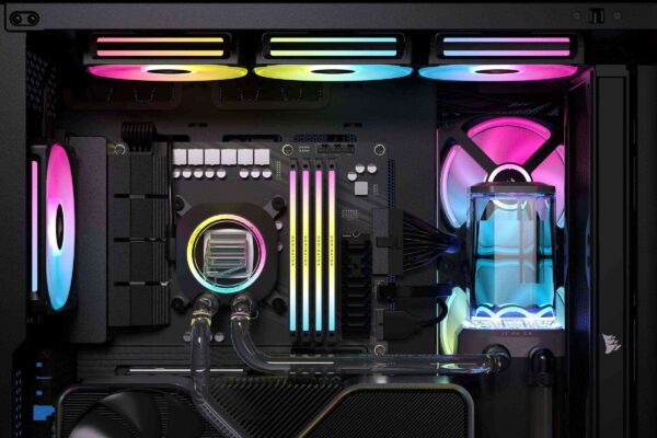 CORSAIR Hydro X Series iCUE LINK XH405i Custom Cooling Kit - Hardline Water Cooling Loop - XC7 ELITE CPU Water Block - XD5 ELITE D5 Pump Res - XR5 360mm Radiator - 3x QX120 RGB Fans