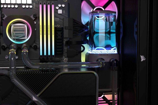 CORSAIR Hydro X Series iCUE LINK XH405i Custom Cooling Kit - Hardline Water Cooling Loop - XC7 ELITE CPU Water Block - XD5 ELITE D5 Pump Res - XR5 360mm Radiator - 3x QX120 RGB Fans