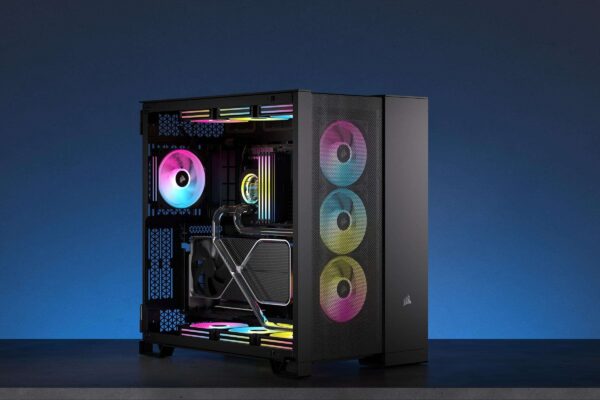 CORSAIR Hydro X Series iCUE LINK XH405i Custom Cooling Kit - Hardline Water Cooling Loop - XC7 ELITE CPU Water Block - XD5 ELITE D5 Pump Res - XR5 360mm Radiator - 3x QX120 RGB Fans