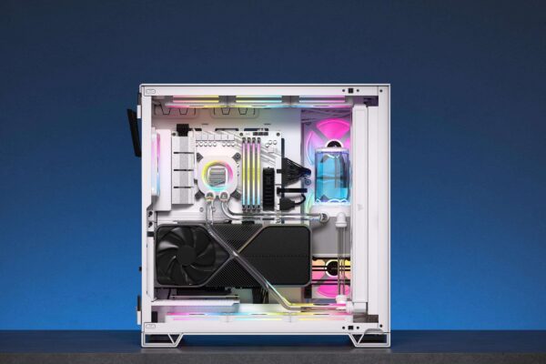 CORSAIR Hydro X Series iCUE LINK XH405i Custom Cooling Kit - Hardline Water Cooling Loop - XC7 ELITE CPU Water Block - XD5 ELITE D5 Pump Res - XR5 360mm Radiator - 3x QX120 RGB Fans