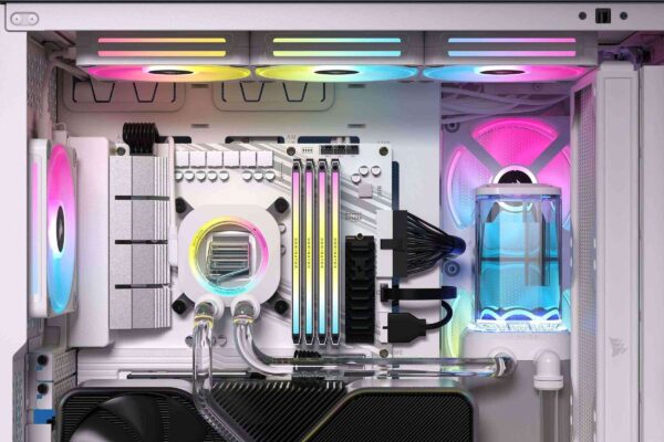 CORSAIR Hydro X Series iCUE LINK XH405i Custom Cooling Kit - Hardline Water Cooling Loop - XC7 ELITE CPU Water Block - XD5 ELITE D5 Pump Res - XR5 360mm Radiator - 3x QX120 RGB Fans