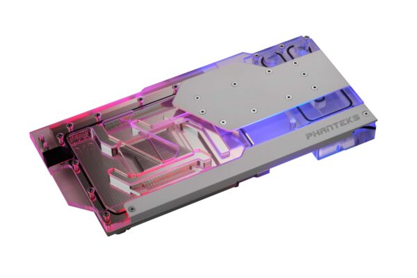 Phanteks Glacier G40 ASUS GPU Block for ASUS ROG STRIX / TUF gaming RTX 4090, Full Cover Nickel-Plated copper block, Cast Acrylic, Aluminum Cover plates, Digital-RGB, Black