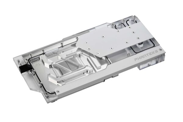 Phanteks Glacier G40 ASUS GPU Block for ASUS ROG STRIX / TUF gaming RTX 4090, Full Cover Nickel-Plated copper block, Cast Acrylic, Aluminum Cover plates, Digital-RGB, Matte White