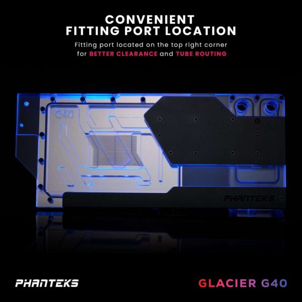 Phanteks Glacier G4090 GIGABYTE for GIGABYTE AORUS MASTER / GAMING RTX 4090, Nickel-Plated copper block, Acrylic, Aluminum Cover plate, Digital-RGB, Black