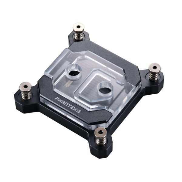 Phanteks Glacier C370I CPU Water Block for Intel Sockets 1700/1200/115x, Pure Copper Base, Digital-RGB Lighting, Black