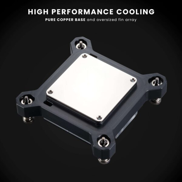 Phanteks Glacier C370I CPU Water Block for Intel Sockets 1700/1200/115x, Pure Copper Base, Digital-RGB Lighting, Black