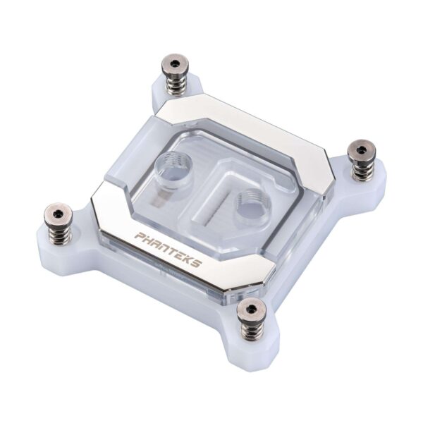 Phanteks Glacier C370I CPU Water Block for Intel Sockets 1700/1200/115x, Support Intel 14th Gen Processor, Pure Copper Base, Digital-RGB Lighting, White