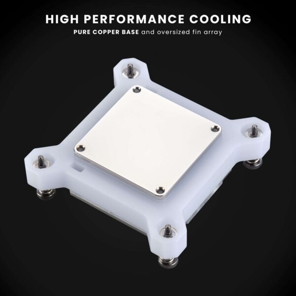 Phanteks Glacier C370I CPU Water Block for Intel Sockets 1700/1200/115x, Support Intel 14th Gen Processor, Pure Copper Base, Digital-RGB Lighting, White