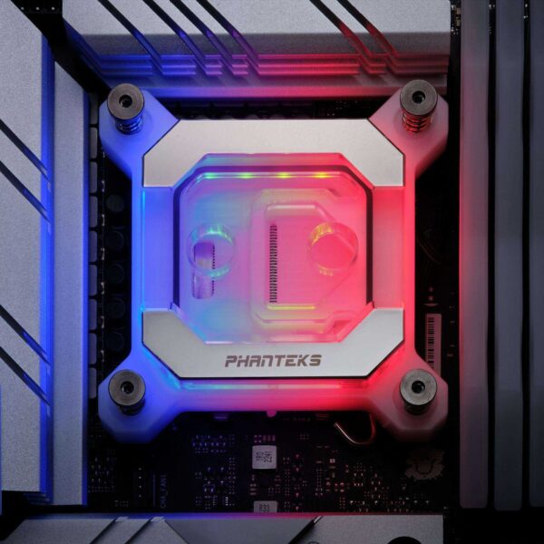 Phanteks Glacier C370I CPU Water Block for Intel Sockets 1700/1200/115x, Support Intel 14th Gen Processor, Pure Copper Base, Digital-RGB Lighting, White