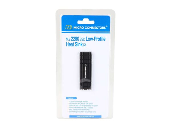 M.2 2280 SSD Low-Profile Heat Sink Kit (Black)