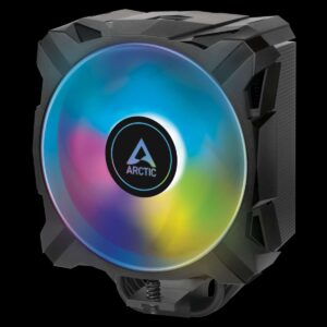 ARCTIC Freezer A35 A-RGB - Single Tower CPU Cooler with a A-RGB, AMD Specific, Pressure Optimized 120 mm P-Fan, 200-1700 RPM, 4 Heat Pipes, incl. MX-5 Thermal Paste - Black