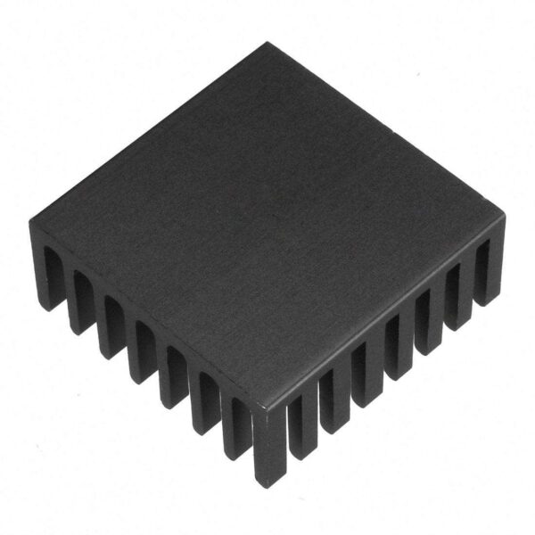 Aluminum Heatsink Cooler Circuit Board Cooling Fin Black 25mmx25mmx10mm 5Pcs for Led Semiconductor Integrated Circuit Device