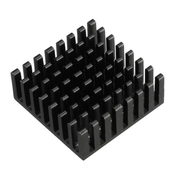 Aluminum Heatsink Cooler Circuit Board Cooling Fin Black 25mmx25mmx10mm 5Pcs for Led Semiconductor Integrated Circuit Device