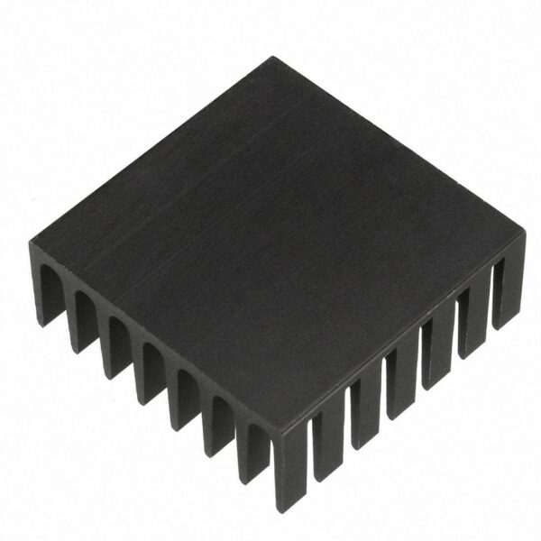 Aluminum Heatsink Cooler Circuit Board Cooling Fin Black 28mmx28mmx11mm 5Pcs for Led Semiconductor Integrated Circuit Device