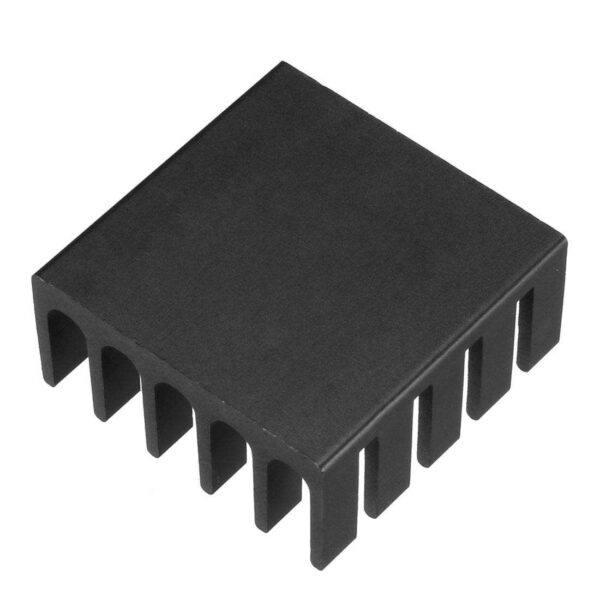 Aluminum Heatsink Cooler Circuit Board Cooling Fin Black 22mmx22mmx10mm 5Pcs for Led Semiconductor Integrated Circuit Device