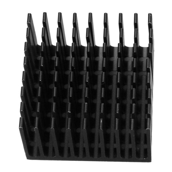 Aluminum Heatsink Cooler Circuit Board Cooling Fin Black 37mmx37mmx24mm for Led Semiconductor Integrated Circuit Device