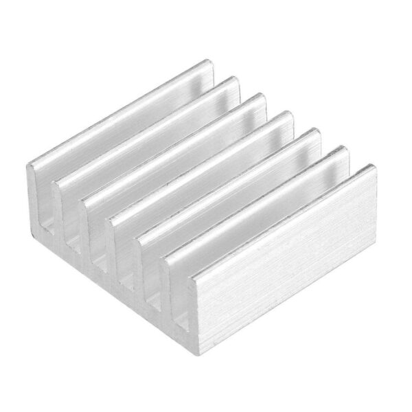 Aluminum Heatsink Cooler Circuit Board Cooling Fin Silver Tone 14mmx14mmx6mm 20Pcs for Led Semiconductor Integrated Circuit Device