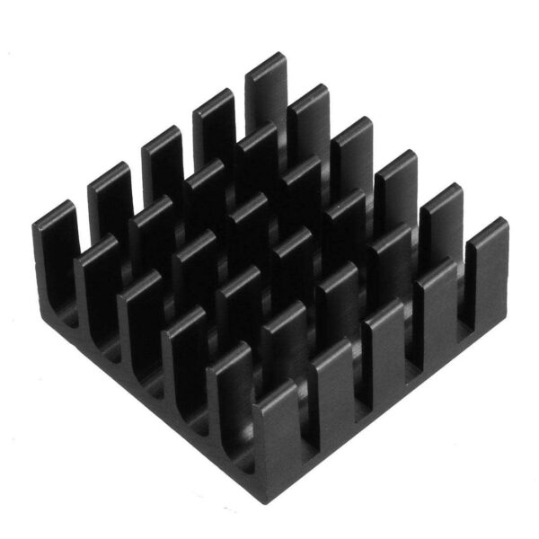 Aluminum Heatsink Cooler Circuit Board Cooling Fin Black 22mmx22mmx10mm 5Pcs for Led Semiconductor Integrated Circuit Device