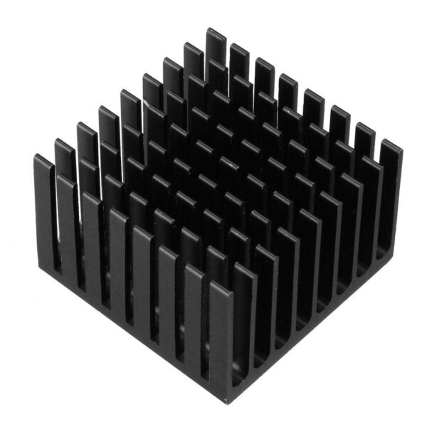 Aluminum Heatsink Cooler Circuit Board Cooling Fin Black 37mmx37mmx24mm for Led Semiconductor Integrated Circuit Device