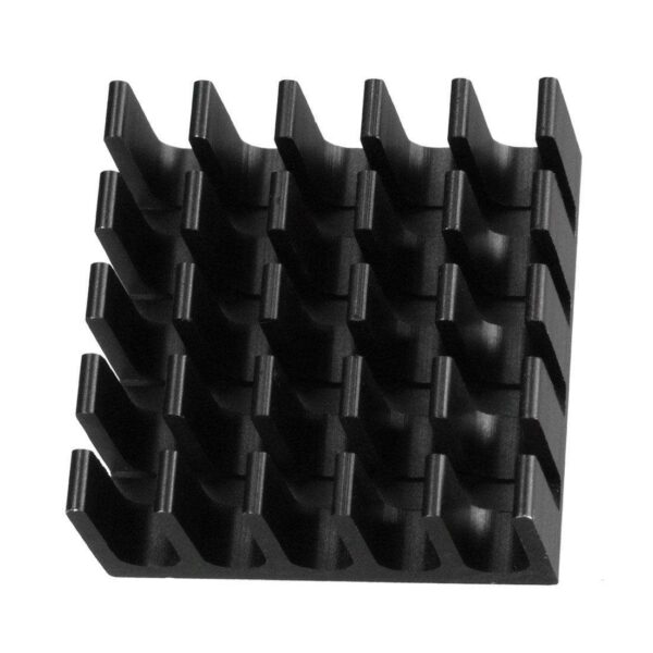 Aluminum Heatsink Cooler Circuit Board Cooling Fin Black 22mmx22mmx10mm 5Pcs for Led Semiconductor Integrated Circuit Device