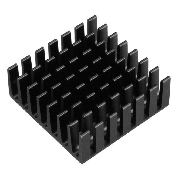 Aluminum Heatsink Cooler Circuit Board Cooling Fin Black 28mmx28mmx11mm 5Pcs for Led Semiconductor Integrated Circuit Device