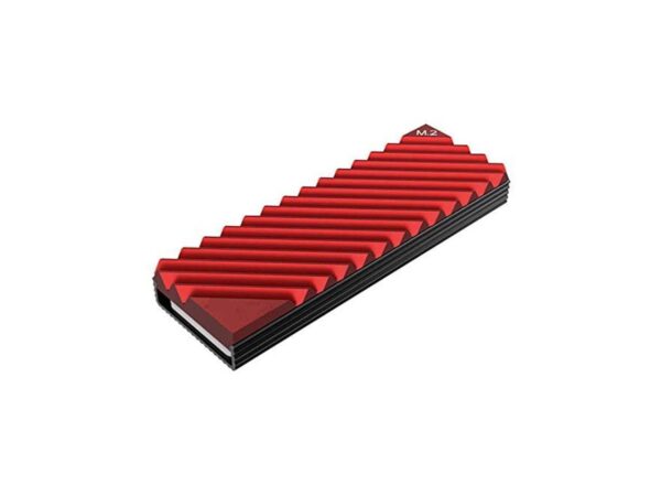 M.2 Solid-State Hard Drive Cooler, NVME Hard Drive 2280, With Cooling Pad M.2 All-Aluminum Cooler (Red)