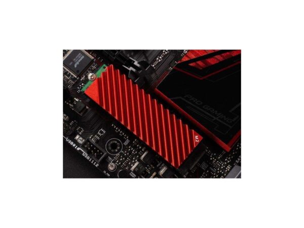 M.2 Solid-State Hard Drive Cooler, NVME Hard Drive 2280, With Cooling Pad M.2 All-Aluminum Cooler (Red)