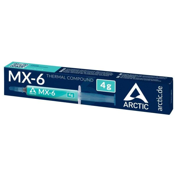 Arctic ACTCP00080A MX-6 (4 g) Thermal Compound Paste for CPU, Consoles, Graphics Cards, laptops, Very high Thermal Conductivity, Long Durability