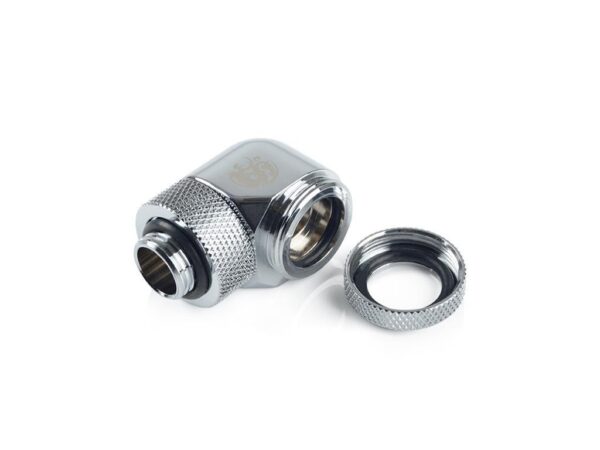 Bitspower Silver Shining Enhance Rotary G1/4" 90-Degree Multi-Link Adapter For OD 14MM (2PCS)