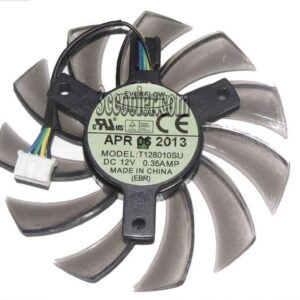 Vga Video Card Cooling T128010SU 12V 0.35A 4 Wires 4 Pins Frameless Cooler