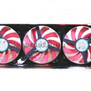 NTK FD7010H12S 12V 0.35A 3 pcs 3/4 Wires 4 Pins Frameless VGA Fan with a black cover for ATI HD7990