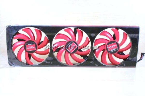 NTK FD7010H12S 12V 0.35A 3 pcs 3/4 Wires 4 Pins Frameless VGA Fan with a black cover for ATI HD7990