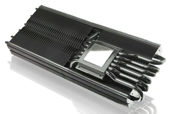 RAIJINTEK MORPHEUS VEGA - Superior High-End VGA Cooler, 12* 6mm Heat-Pipe & 129 fins, Fully Black Coated, 26 RAM Heat-Sink & 1 Big VRM Heat-Sink, Fan clip options for 12025 & 12013 fans